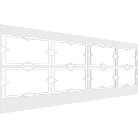 Ekena Millwork 36"H x 94 1/2"W Fleming PVC Wainscot Paneling Kit WPK36X94FMG